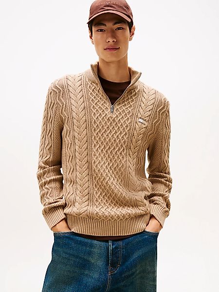 Tommy Jeans Strickpullover Troyer-Kragen mit Reißverschluss, günstig online kaufen