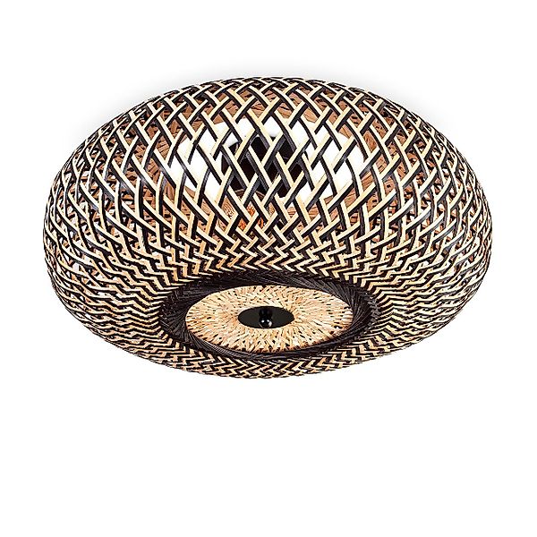 hofstein Deckenleuchte Deckenlampe aus Metall/Bambus in günstig online kaufen