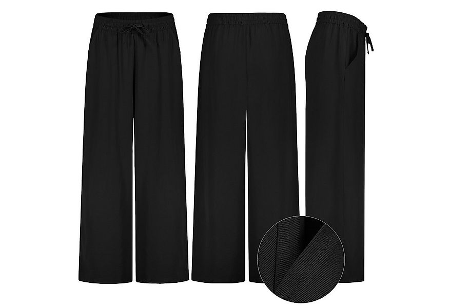 SUBLEVEL Chinos Damen Luftige Sommerhose Freizeit Weit geschnitten Stoffhos günstig online kaufen