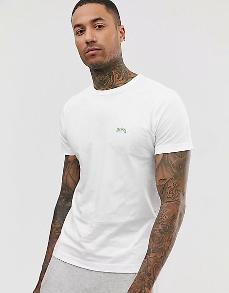 BOSS Athleisure – Weißes T-Shirt mit Logo vorn und hinten günstig online kaufen