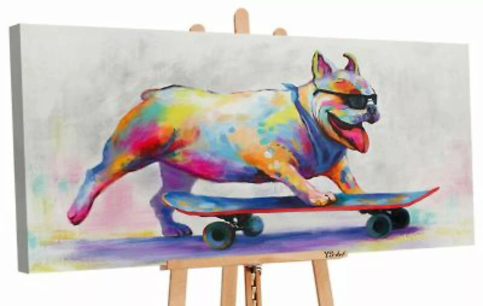 YS-Art™ "Gemälde Acryl ""Schöner Tag II"" handgemalt auf Leinwand 120x60 cm günstig online kaufen