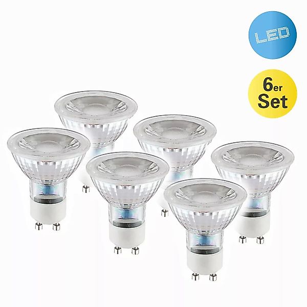 näve LED-Leuchtmittel, GU10, 6 St., Warmweiß, 6er Set GU10/5W warmweiß 3000 günstig online kaufen