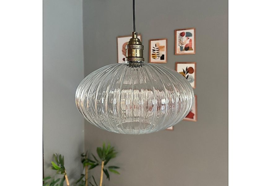 Bamyum Pendelleuchte Elegant Glas-Kronleuchter Hängelampe Restaurant Halle günstig online kaufen