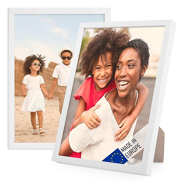 PHOTOLINI Bilderrahmen 2er Set Massivholz-Rahmen Modern günstig online kaufen