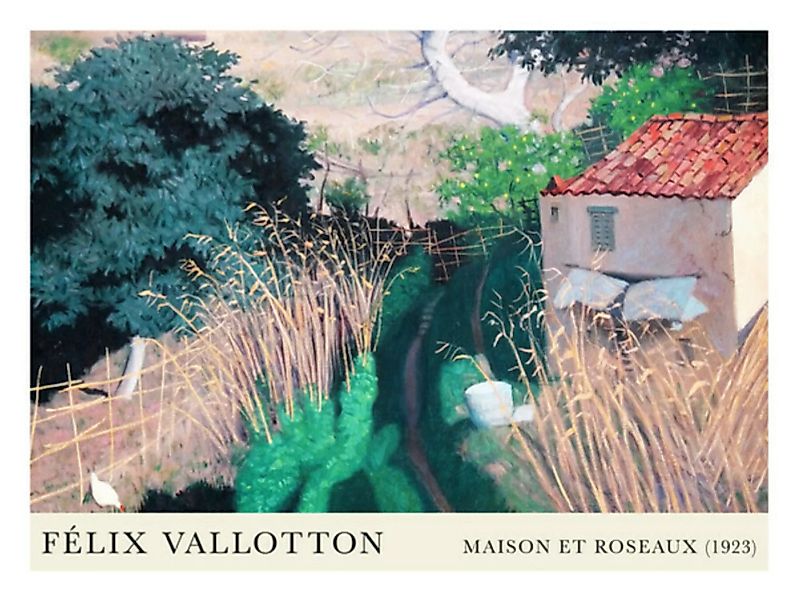 Poster / Leinwandbild - Félix Vallotton: Maison Et Roseaux (1923) günstig online kaufen