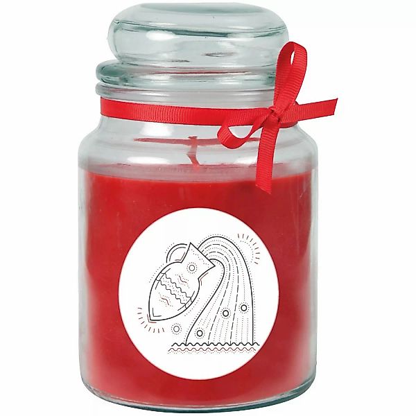 HS Candle Duftkerze & Glas Sternzeichen Rose 110 Stunden Wassermann günstig online kaufen