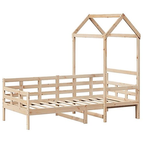 vidaXL Bett Tagesbett mit Dach 90x190 cm Massivholz Kiefer günstig online kaufen