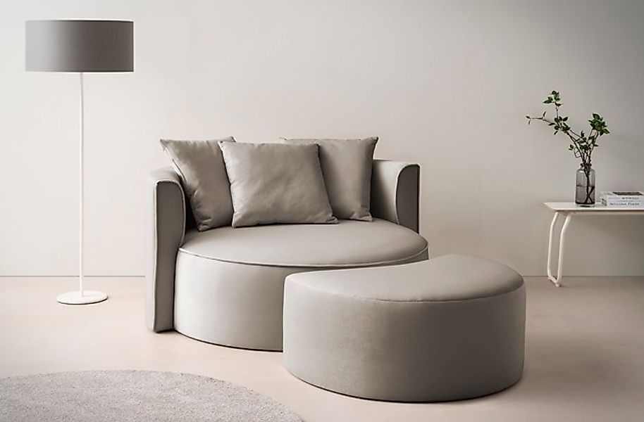 LeGer Home by Lena Gercke XXL-Sessel »Isalie, Rundsessel mit Hocker, Lesese günstig online kaufen