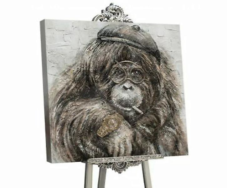YS-Art™ "Gemälde Acryl ""Image"" handgemalt auf Leinwand 90x90 cm" braun Gr günstig online kaufen
