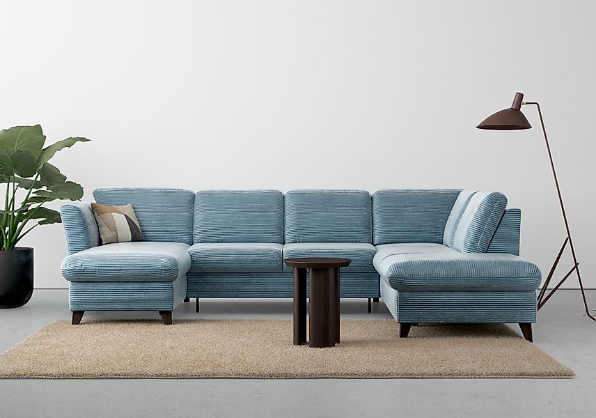 Home affaire Wohnlandschaft "Trelleborg U-Form", wahlweise mit Bettfunktion günstig online kaufen