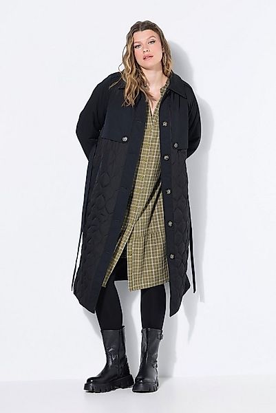 Studio Untold Wintermantel Trenchcoat Teil- Steppung wattiert Bindegürtel günstig online kaufen