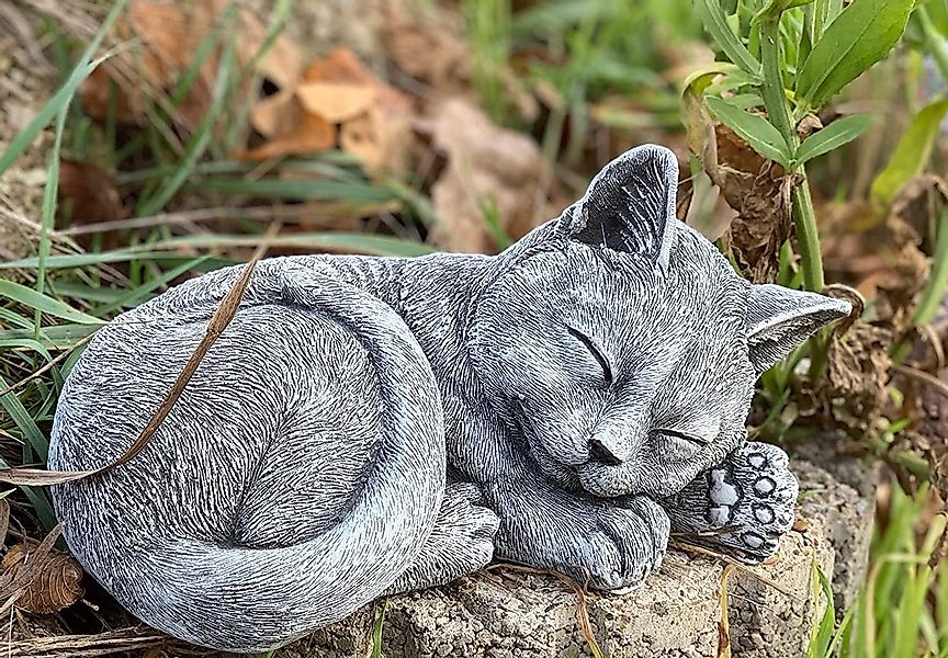 Stone and Style Gartenfigur Steinfigur Katze günstig online kaufen
