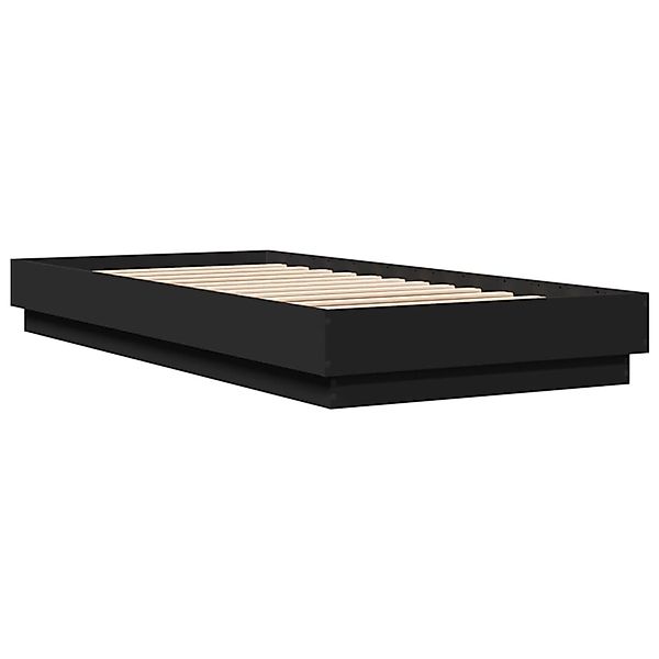vidaXL Bettgestell mit LED Schwarz 100x200 cm 839505 günstig online kaufen