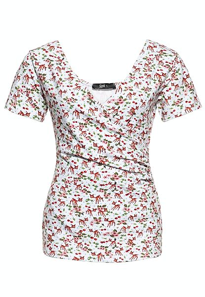 QueenKerosin Blusentop mit All-over-Print günstig online kaufen