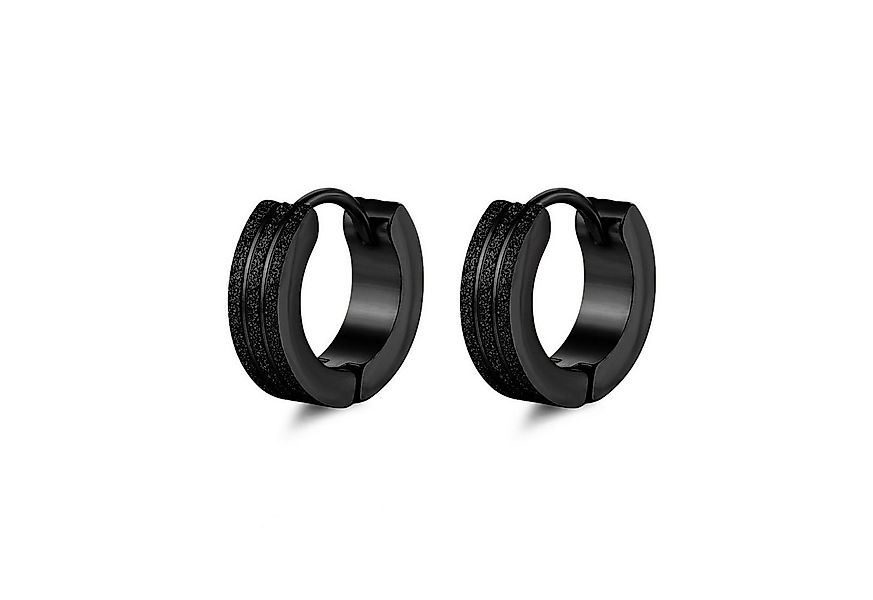 KARMA Paar Creolen Ohrringe Damen Silber, Schwarz, Gold Glitzer Edelstahl 1 günstig online kaufen