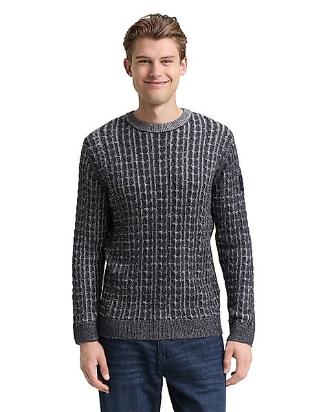 TOM TAILOR Rundhalspullover mit Rippbündchen günstig online kaufen