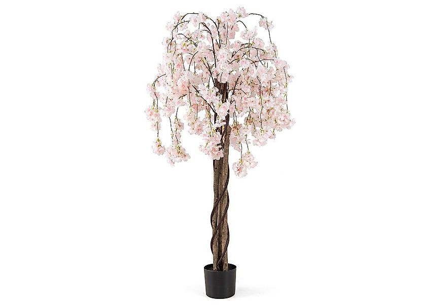Kunstbaum Kirschblütenbaum, COSTWAY, Höhe 163 cm, Künstlicher Kirschblütenb günstig online kaufen