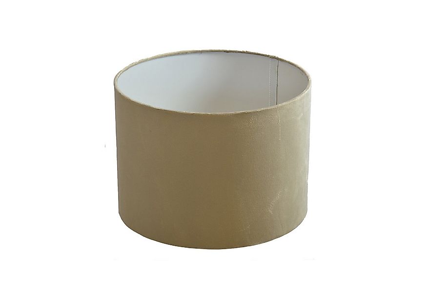 B&S Lampenschirm Lampenschirm Ø 20 x 15 cm taupe Velour Zylinderförmig günstig online kaufen