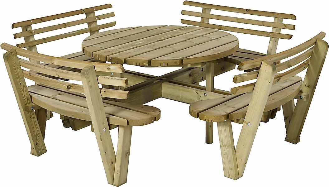 PLUS Garten-Essgruppe "Kombimöbel - Rund, TOPSELLER", (1 tlg.), 237x237x72/ günstig online kaufen