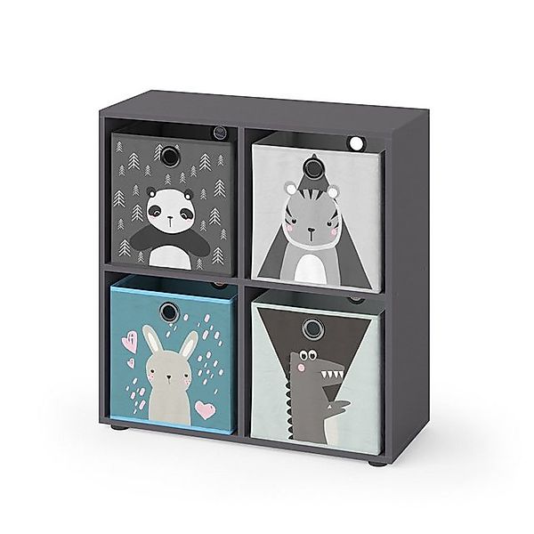 Vicco Bücherregal Tetra, Grau, 72 x günstig online kaufen