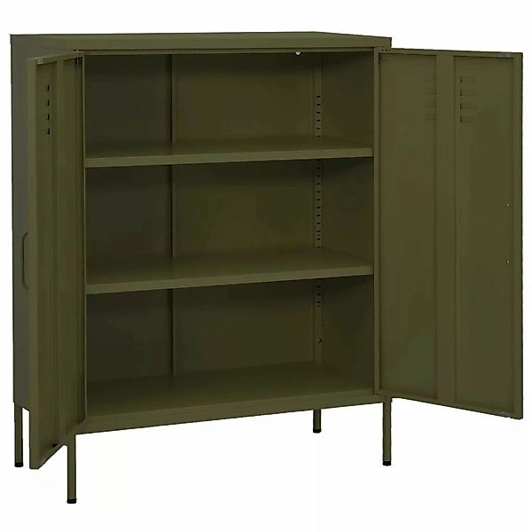 Lagerschrank Olivgrün 80x35x101,5 Cm Stahl günstig online kaufen