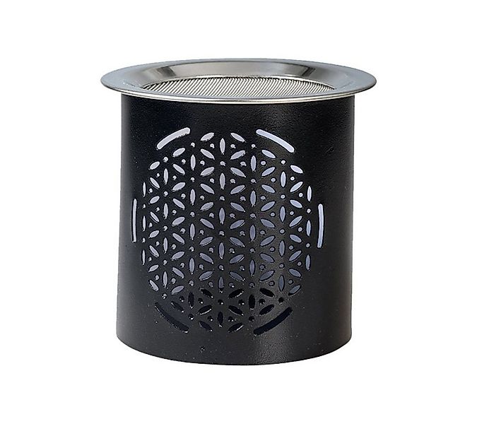 NKlaus Räucherschale Räucherstövchen Eisen Blüme Des Lebens-Muster Schw, Rä günstig online kaufen