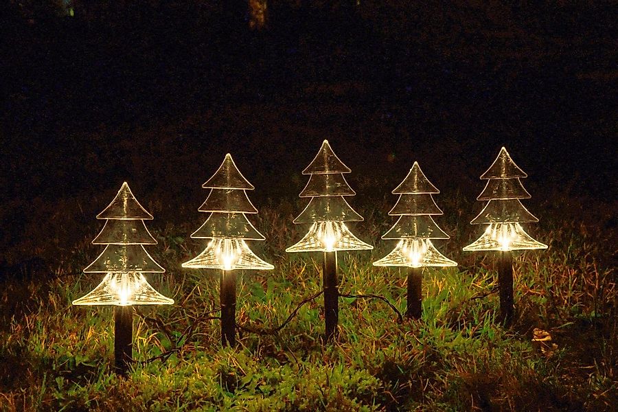 BURI LED-Lichterkette Weihnachtliche Gartenstecker-Lichterkette mit 5 günstig online kaufen