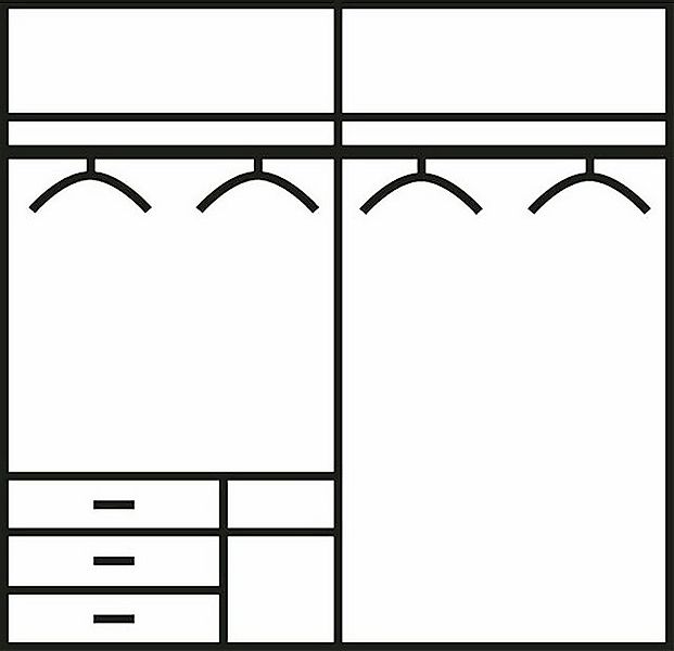 Wimex Schwebetürenschrank Level (1-St) 200x65x216cm 2-türig weiß Grauglas günstig online kaufen