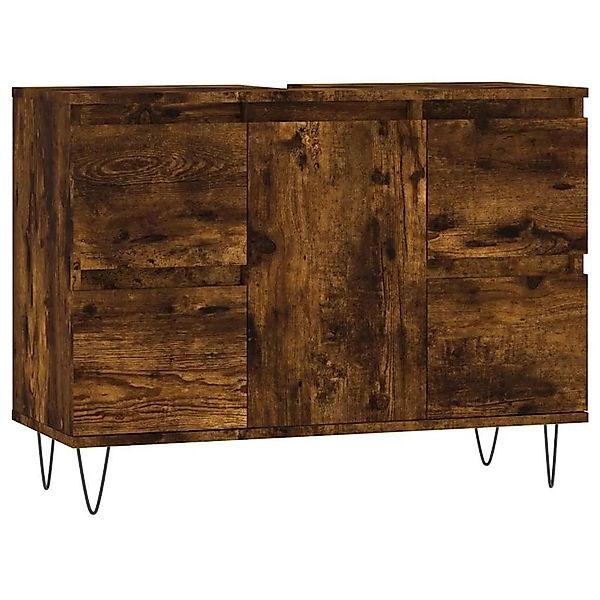 vidaXL Badschrank Räuchereiche 80x33x60 cm Holzwerkstoff 831657 günstig online kaufen