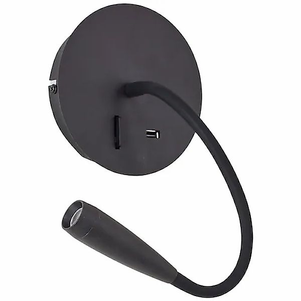 Brilliant LED Wandstrahler »Jutta«, USB-Anschluss, flexibler Lesearm, 170 l günstig online kaufen