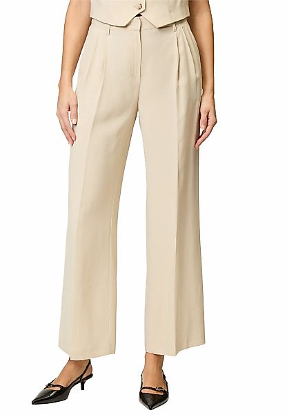 Zero Stoffhose "zero Damen Stoffhose mit Bundfalten 30 Inch", Falten günstig online kaufen