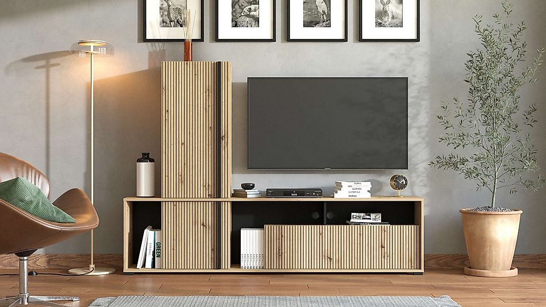INOSIGN Wohnwand Chania, 195 cm, inkl. TV Board und Highboard, (Komplett-Se günstig online kaufen