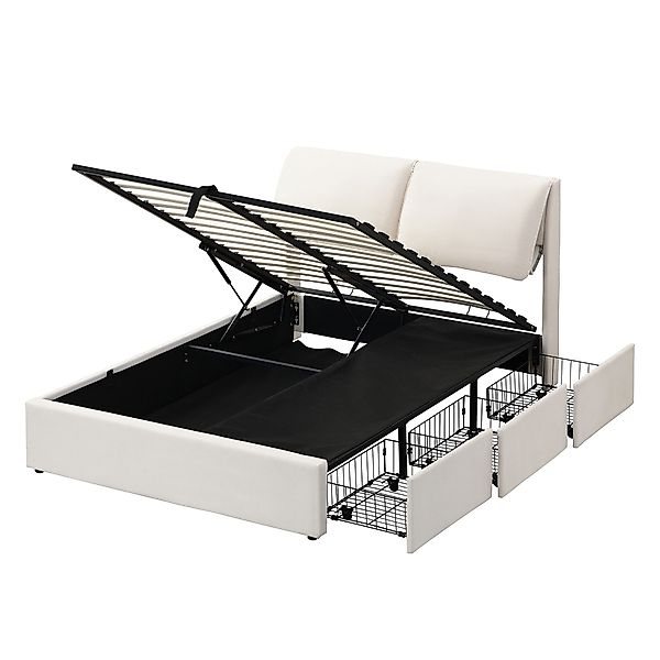 BlingBin Polsterbett Hydraulisches Bett, Stauraumbett Doppelbett günstig online kaufen