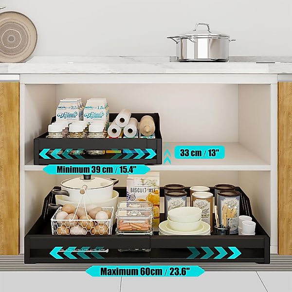 Refined Living Ablageregal Teleskopschublade Ausziehbarer Teleskop-Küchen-S günstig online kaufen