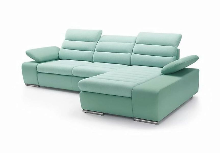 JVmoebel Ecksofa Design Ecksofa Schlafsofa Couch Leder Textil Polster Multi günstig online kaufen