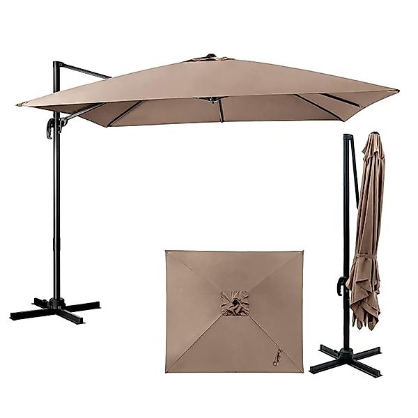KOMFOTTEU Sonnenschirm 360° Drehbarer Ampelschirm, 8 günstig online kaufen