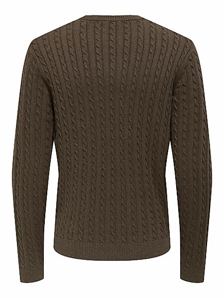ONLY & SONS Strickpullover "ONSLOUI REG 12 CABEL CREW KNIT NOOS" günstig online kaufen