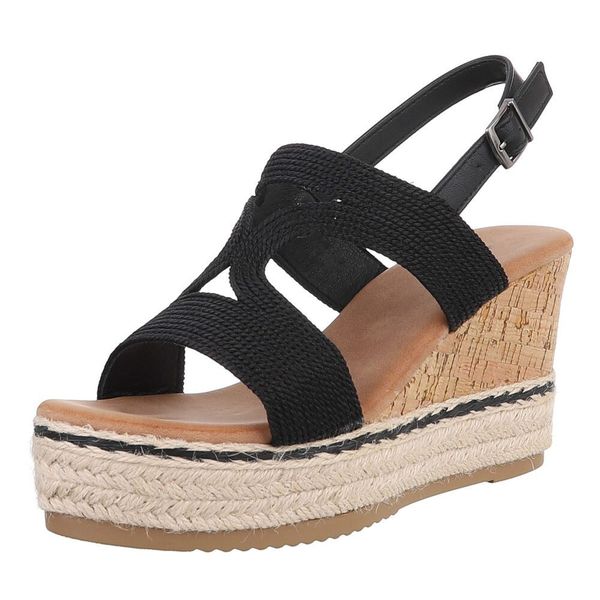 Ital-Design Modische Espadrilles mit Keilabsatz für günstig online kaufen