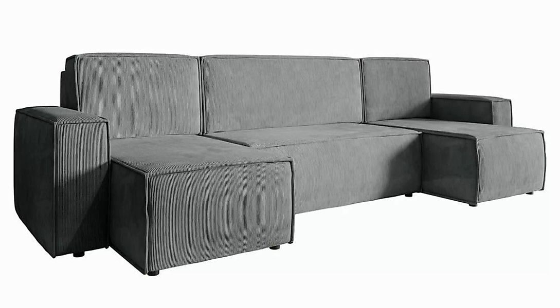 | U-förmiges Sofa Crusado mit Schlaffunktion Chenille günstig online kaufen