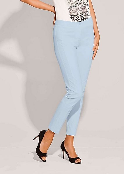 MADELEINE Stoffhose Kurzgröße: Komforthose mit Ziernähten Bundlose Viskoseh günstig online kaufen