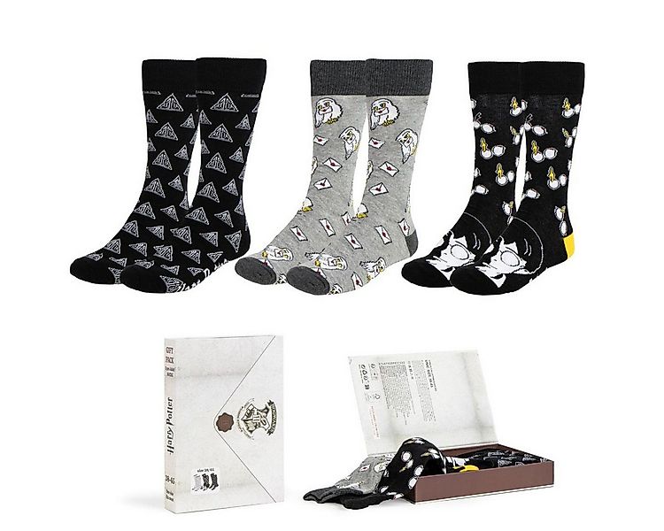 Cerda Socken Harry Potter Socken 3er Pack 38/45 Baumwoll-Mix bequem günstig online kaufen