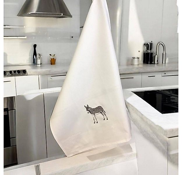 Vista Portuguese Geschirrtuch Esel bestickt in Weiß günstig online kaufen