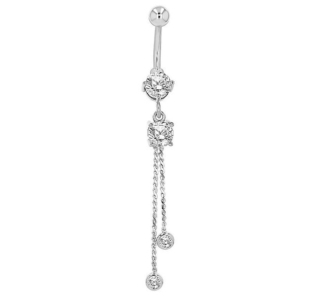 AKZENT Bauchnabelpiercing Lapras Edelstahl silber (1-tlg) günstig online kaufen