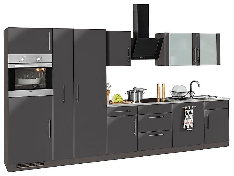 wiho Küchen Küchenzeile "Cali", mit E-Geräten, Breite 360 cm günstig online kaufen