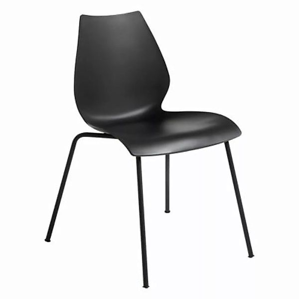 Kartell - Maui Stuhl Gestell Stahlrohr schwarz lackiert - anthrazit/BxHxT 5 günstig online kaufen