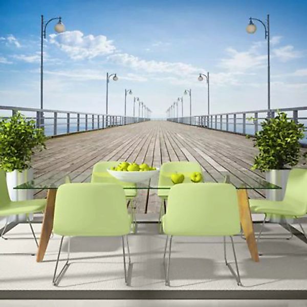artgeist Fototapete Auf dem Pier mehrfarbig Gr. 150 x 105 günstig online kaufen