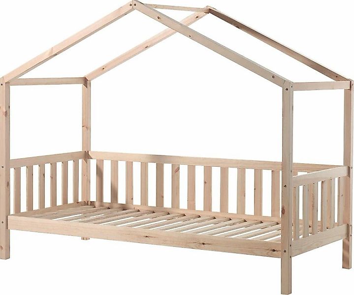 Vipack Hausbett "Dallas, mit Dachaufbau, Kiefer massiv, stabil gebaut", (B/ günstig online kaufen