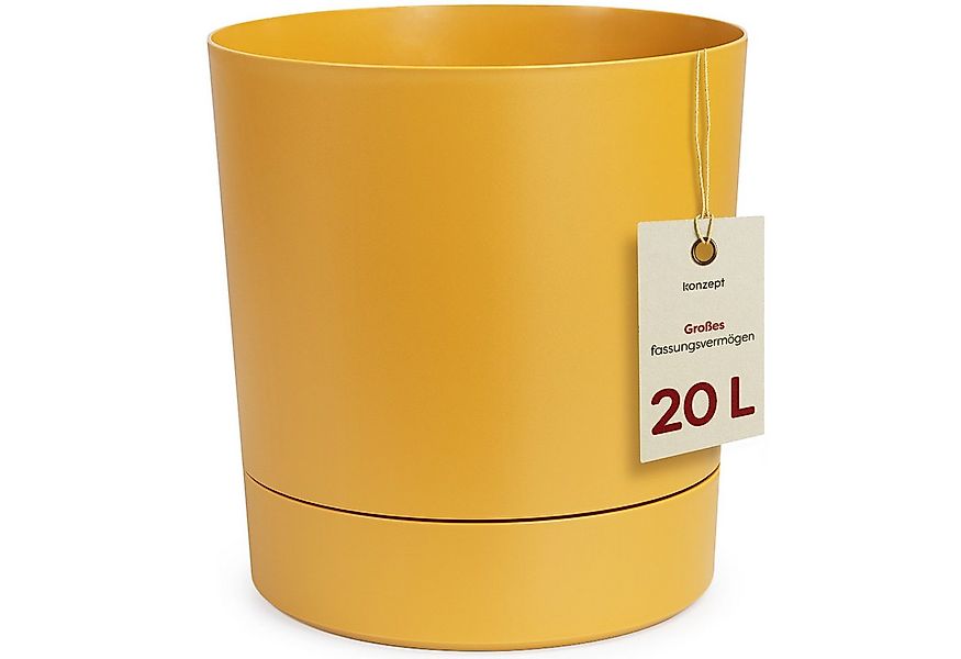 KONZEPT Blumentopf mit Untersetzer, großer Übertopf aus Kunststoff für Zimm günstig online kaufen
