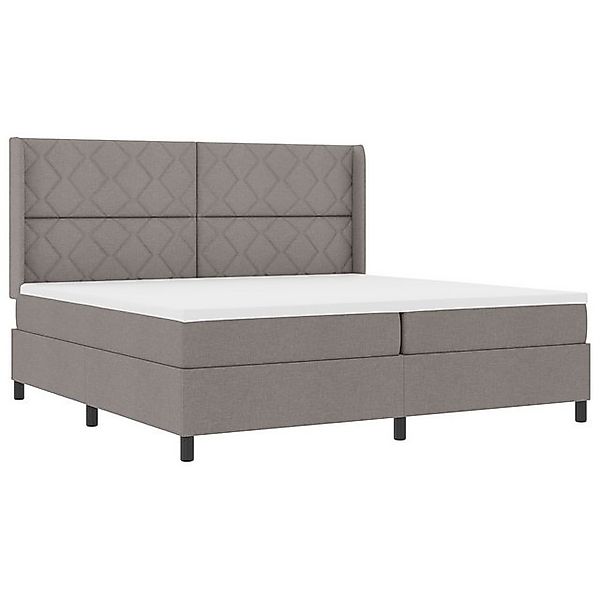 vidaXL Bett Boxspringbett mit Matratze Taupe 200x200 cm Stoff (1-tlg) günstig online kaufen