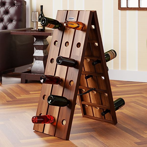 Casaria Weinregal Rüttelpult, für 36 Flaschen 87x 55x 39cm Akazienholz Frei günstig online kaufen